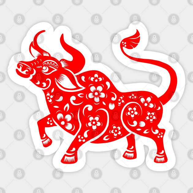 Chinese New Year – Year of the Ox Sticker by valentinahramov